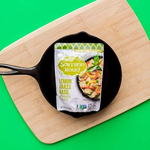 Saffron Road Simmer Sauce Variety Pack - 6 Pack (7 oz Each) | Non-GMO, Gluten-Free, Halal Certified | Perfect for Indian & Middle Eastern Cuisine, Meal Prep & Quick Dinners