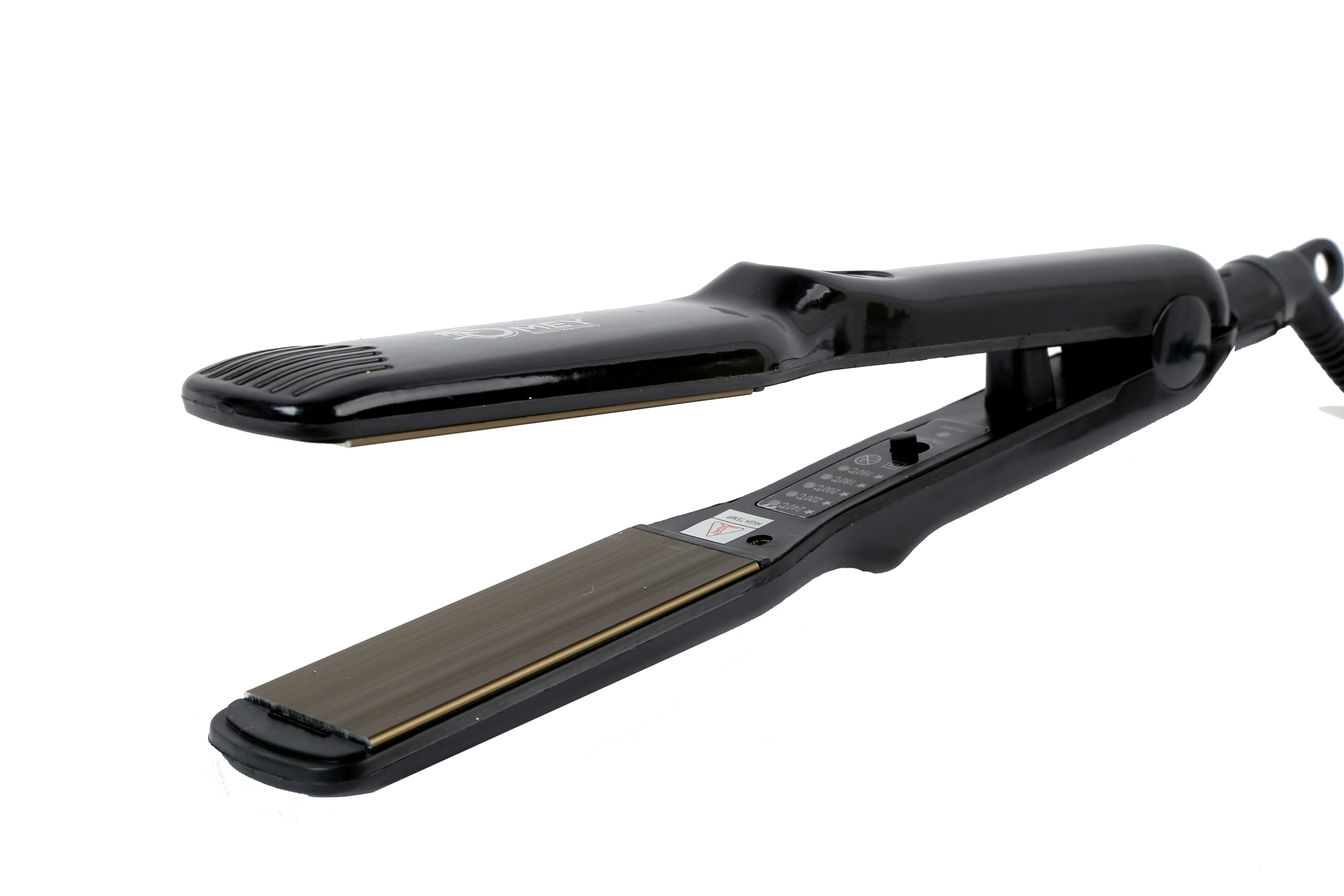 OMEY Professional Ceramic Hair Straightener - 35mm Flat Iron for Smooth, Shiny Hair - Black Styling Tool for Women (Perfect for Home Use, Travel & Salon Styling)