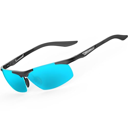 Black/Blue Mirrored Lens