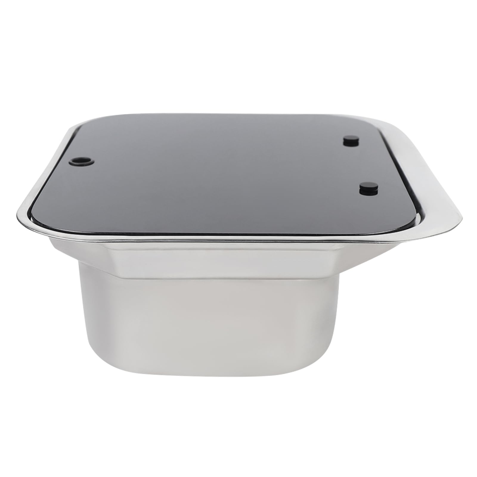 304 Stainless Steel RV Sink with Lid & Faucet - 16.7x14.7x5.9in Single Bowl Outdoor Kitchen Sink for RV, Caravan, Boat & Camper - Perfect for Mobile Cooking & Camping Adventures