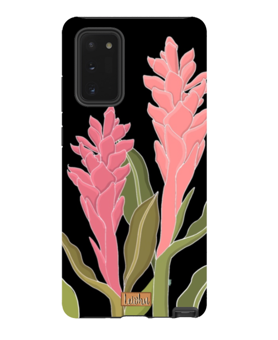 Awapuhi 'Ele'ele Natural Shampoo for Hair Growth - Samsung Note 10 Case with Hawaiian Flower Design - Perfect for Daily Use & Travel