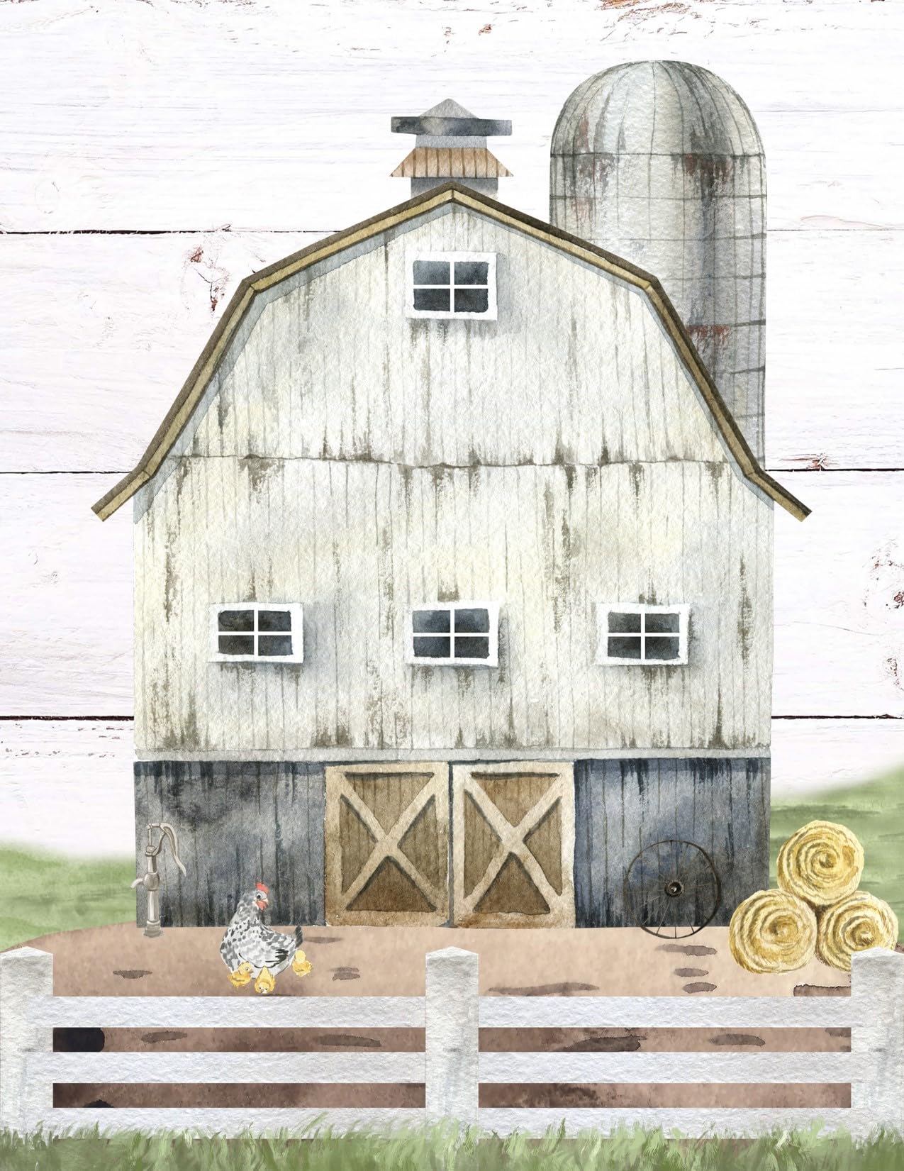 Rustic Farm Nursery Decor - 3 Highland Cow, Lamb, Barn Prints for Farmhouse Nursery & Kids Room