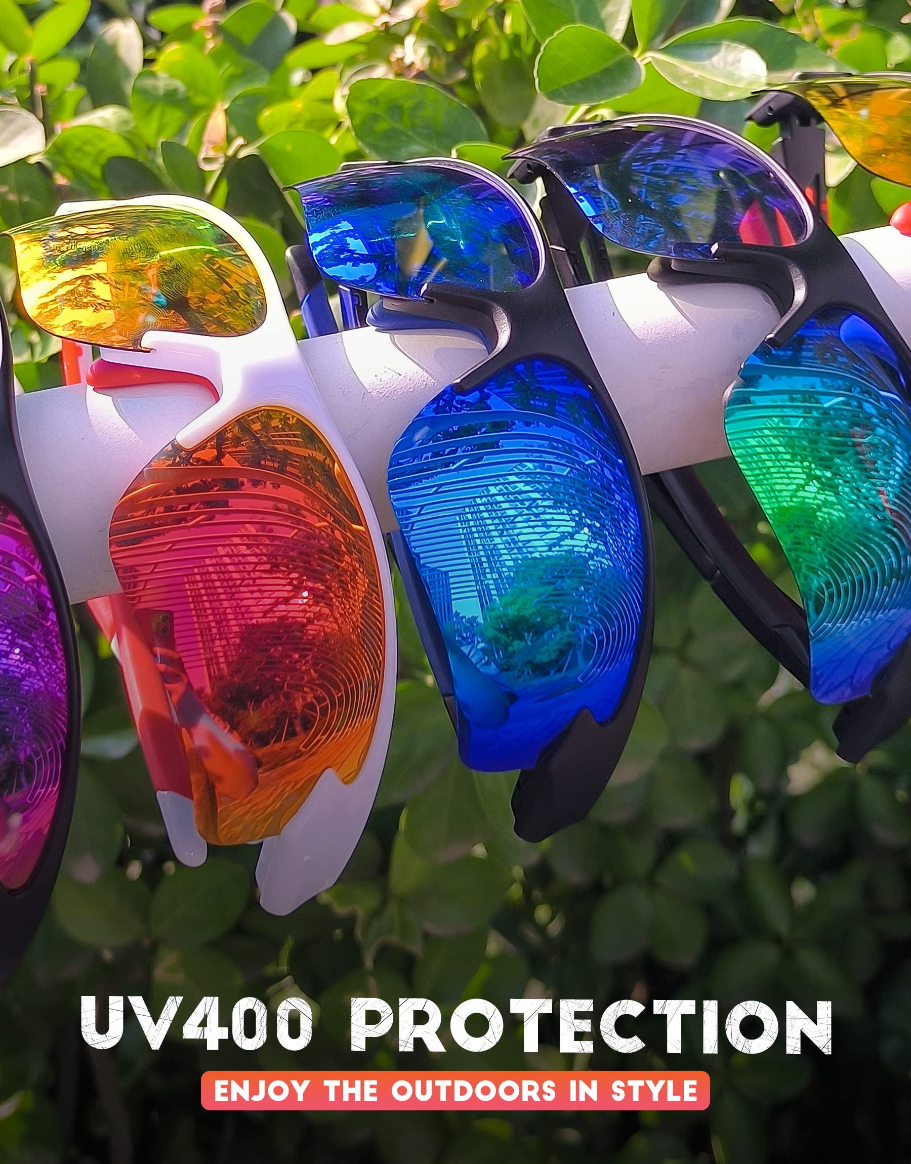 ANYLUV Polarized Sports Sunglasses for Men & Women - UV400 Protection Cycling Glasses for Outdoor Activities, Baseball, Running & Hiking - Perfect for Sunny Days & Active Lifestyles
