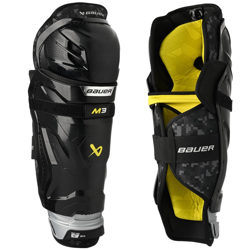 Bauer Supreme M3 Senior Hockey Shin Guards - Protective Gear for Ice Hockey Players - Perfect for Games, Practices & Training Sessions