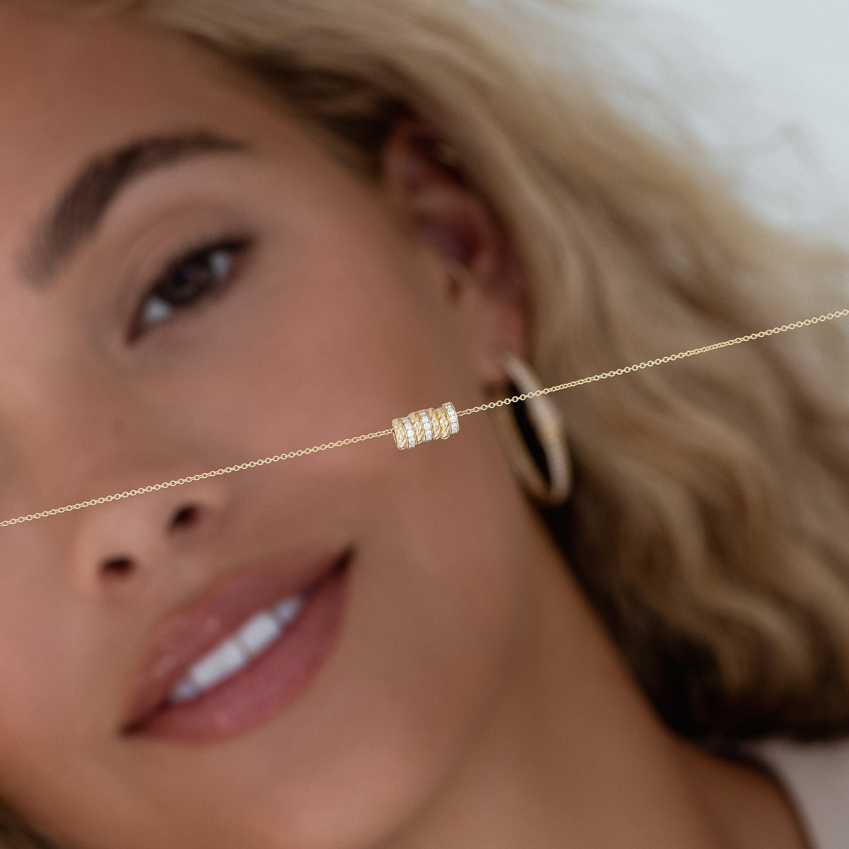 Diamond Bind Necklace - Elegant 14K Gold Plated Diamond Pendant for Women | Perfect for Weddings, Anniversaries & Special Occasions