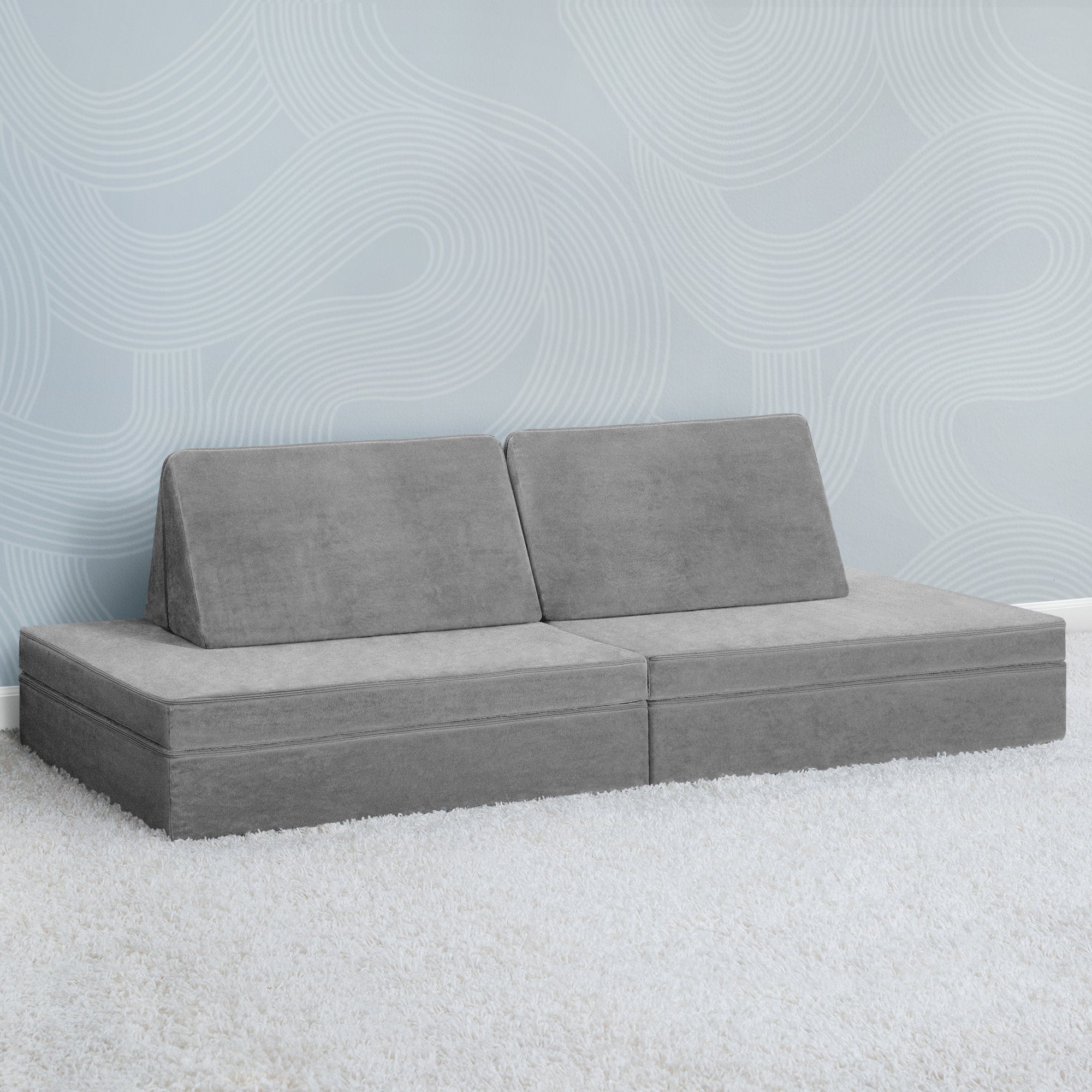 Cozee Play Couch & 4-Piece Lounger Set - Kids Play Furniture for Indoor & Outdoor Use - Perfect for Playrooms, Living Rooms, and Backyard Fun