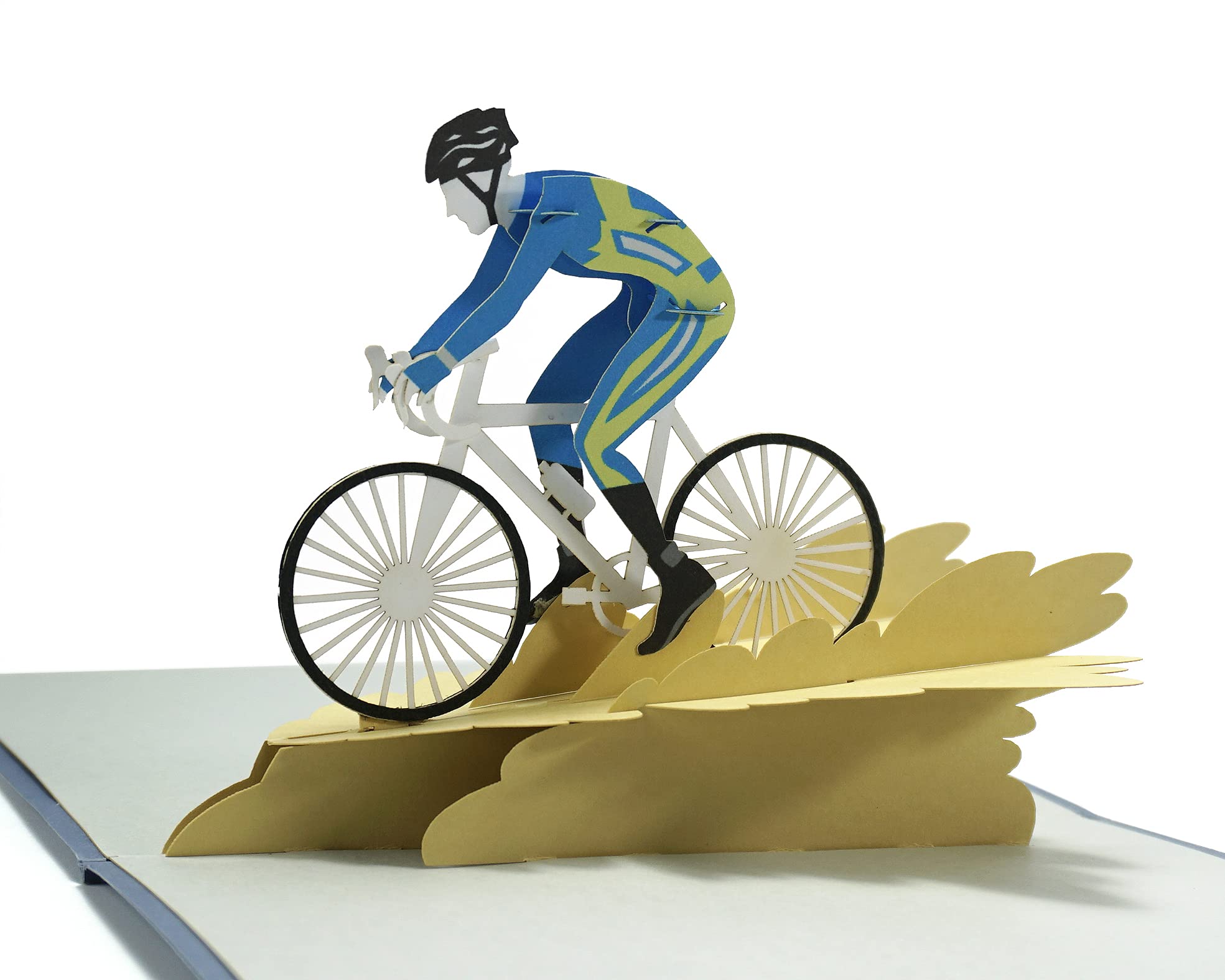 3D Pop-Up Cycling Birthday Card - Handmade Greeting Card for Cyclist, Dad, Brother, Husband, Son | Perfect Gift for Biking Enthusiasts & Special Occasions