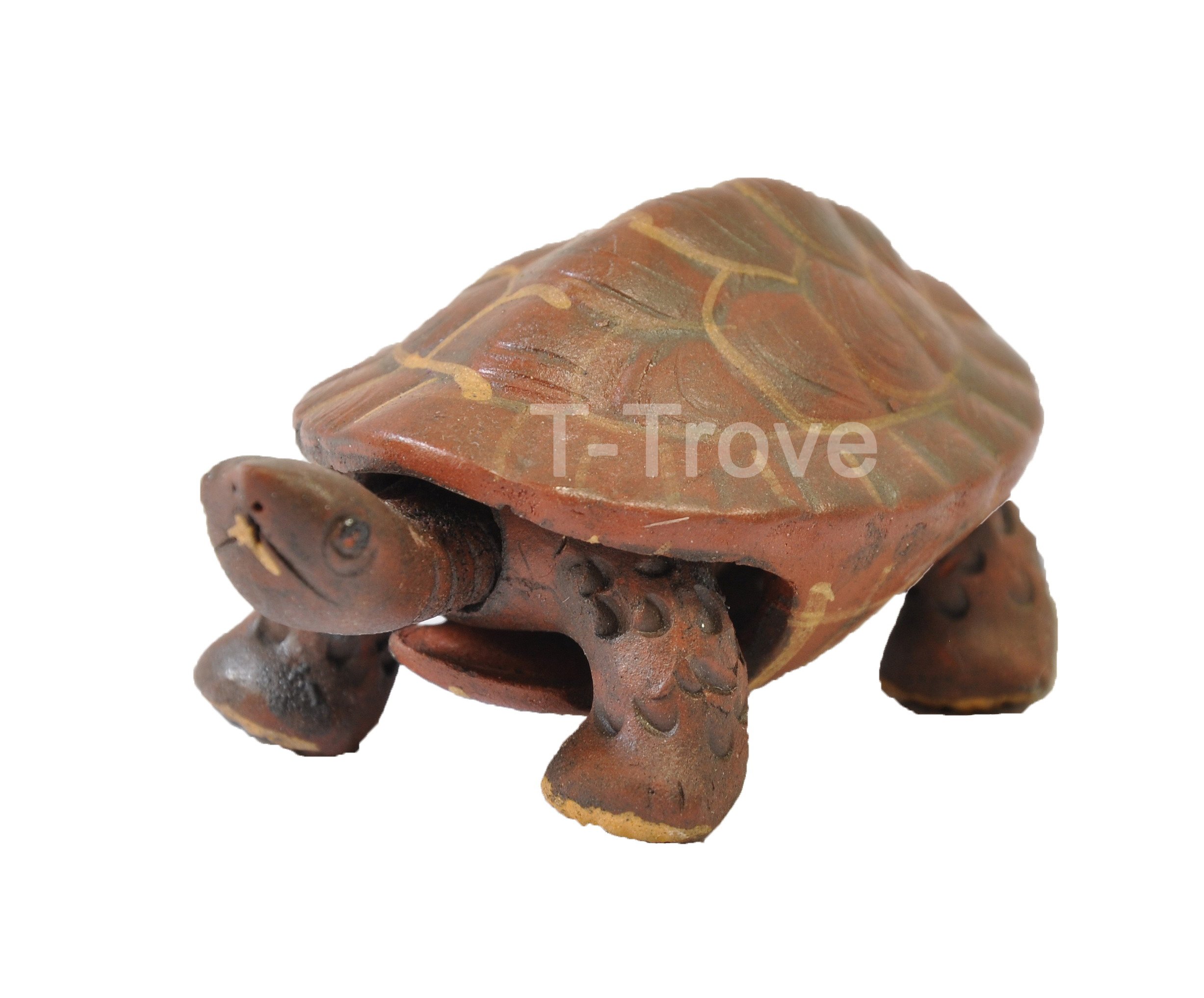 Handmade Ceramic Tortoise Figurine - Small Decorative Statue for Home, Office & Garden Decor | Feng Shui Gift, Zen Meditation Accent