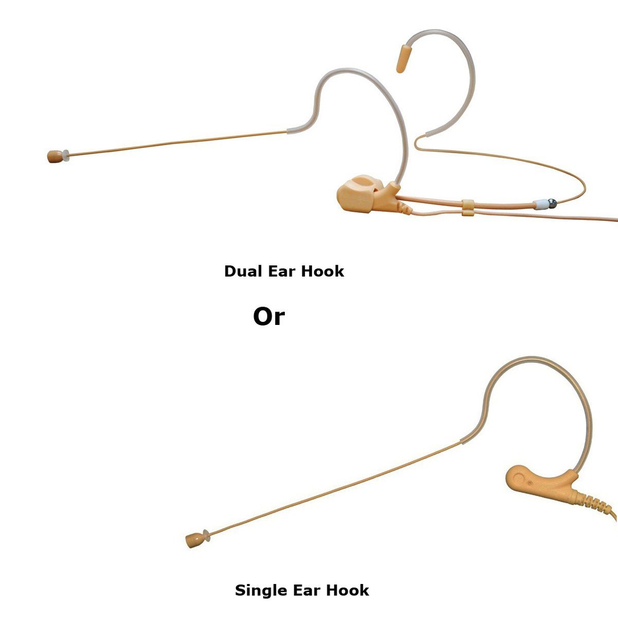 U-VOICE UVS70DTF-SH4 Detachable Earhook Headset Microphone with Cable & Frame - Compatible with Shure Wireless Mic Systems - Perfect for Live Performances, Public Speaking & Broadcast Studios