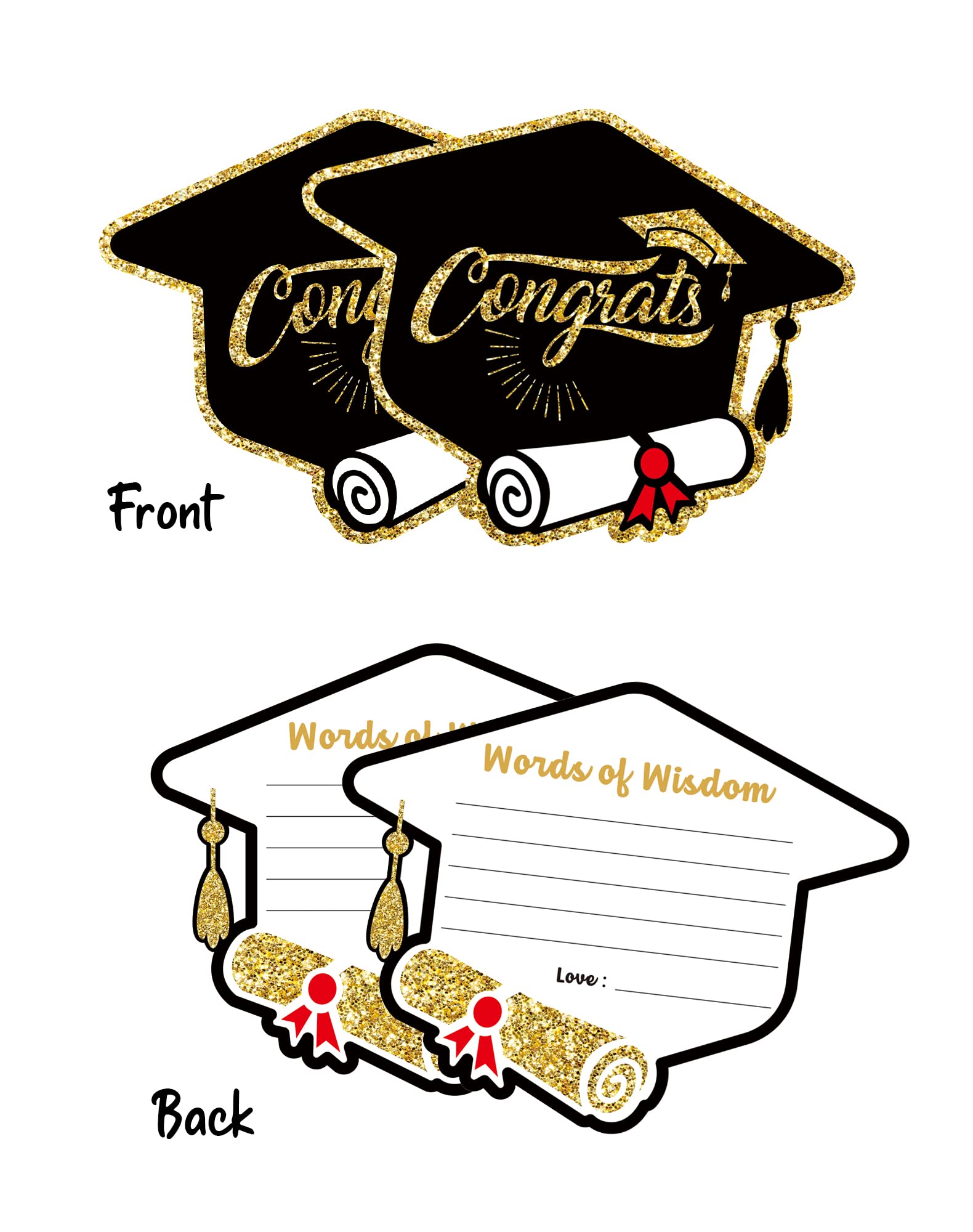 2023 Graduation Cards Bulk - Blank Congrats Cards for Graduation Party Favors, Advice & Wishes - Perfect for High School & College Graduation Gifts