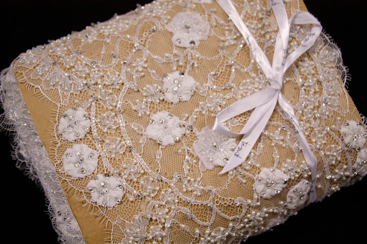 Elegant Beaded Ivory Lace Trim for Wedding Dresses & Bridal Gowns - Perfect for DIY Costumes, Home Decor, and Special Occasion Outfits