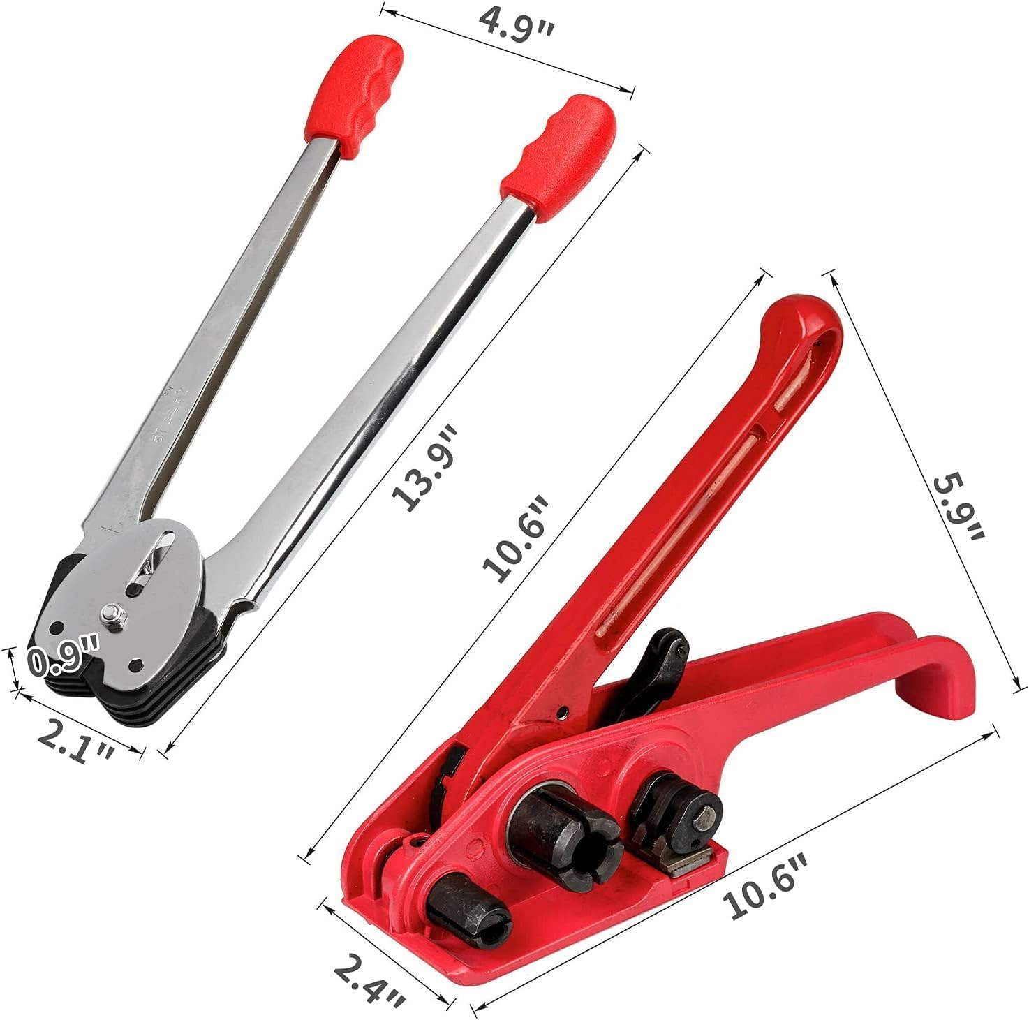 Professional Packaging Strapping Kit - Heavy Duty Pallet Poly Tensioner Tool with Sealer, Banding Tool, 4000