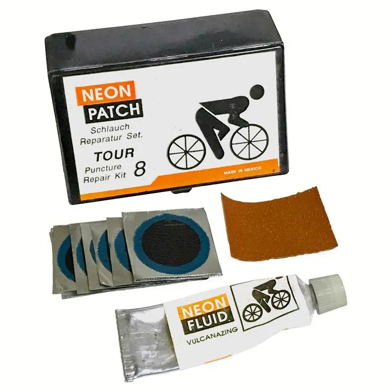 AAValueline Bicycle Tire Repair Kit - Puncture Repair Patch Kit for Bike Tires, Includes Glue & Tools - Perfect for Road Bikes, Mountain Bikes & Commuting Cyclists
