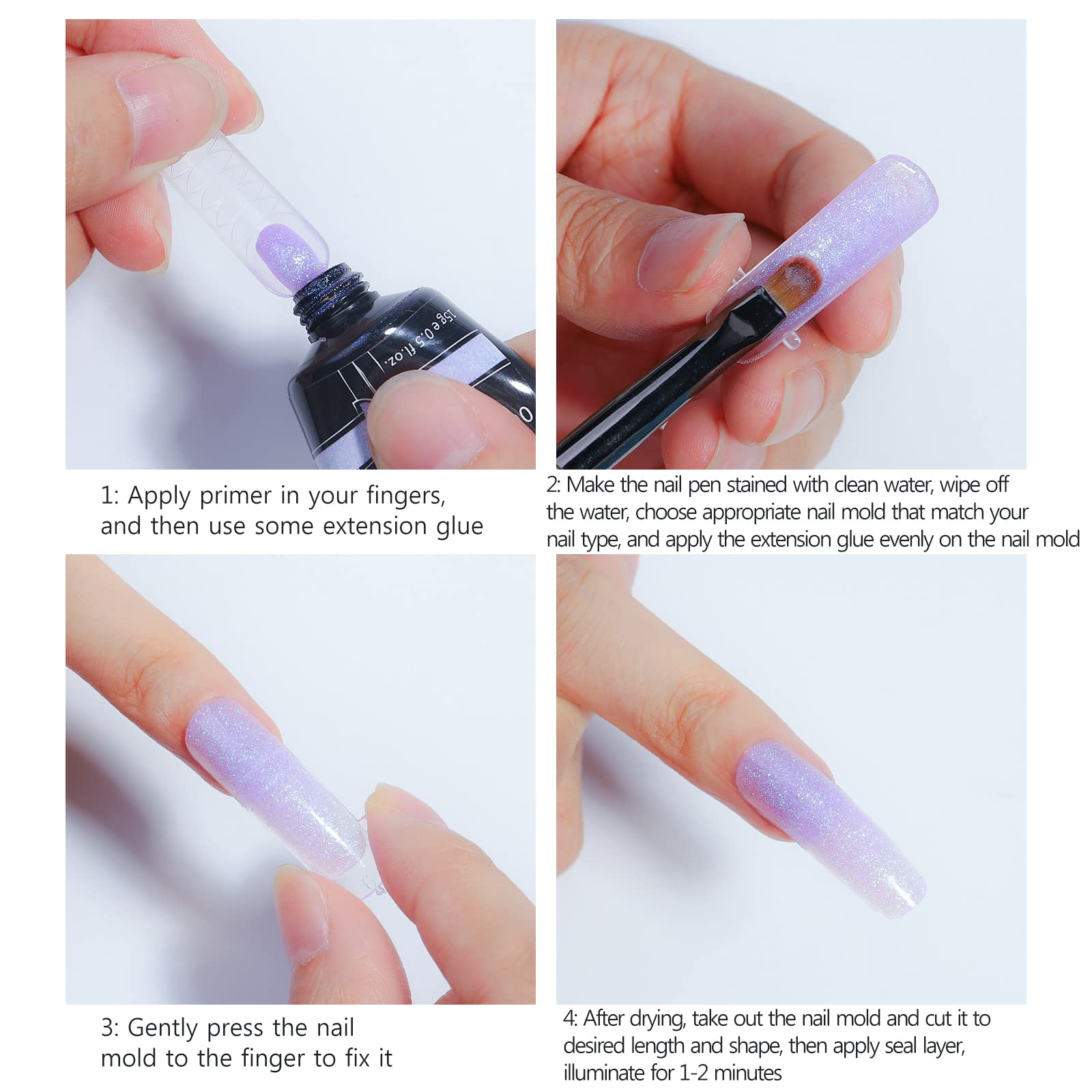 Katutude 15ml Poly Nail Gel - Shiny Glitter UV Builder Gel for Nail Extensions & Enhancements | DIY Manicure Kit for Women & Beginners | Perfect for Home Nail Art, Salon-Quality Manicures & Party Glam Looks