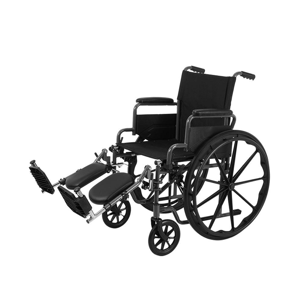 Rhythm Flow K1 Basic Wheelchair with Removable Desk-Length Arms - Lightweight Mobility Aid for Home, Office & Travel Use