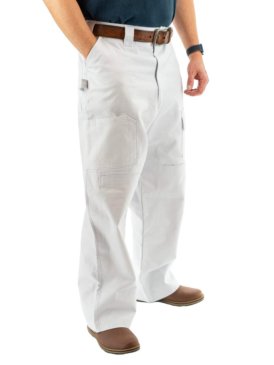 ViviTech - Durable Cotton Canvas Utility Work Pants with Reinforced Knee Pads - Heavy Duty Workwear for Construction, Carpentry & Outdoor Jobs - Perfect for Tough Work Environments & DIY Projects