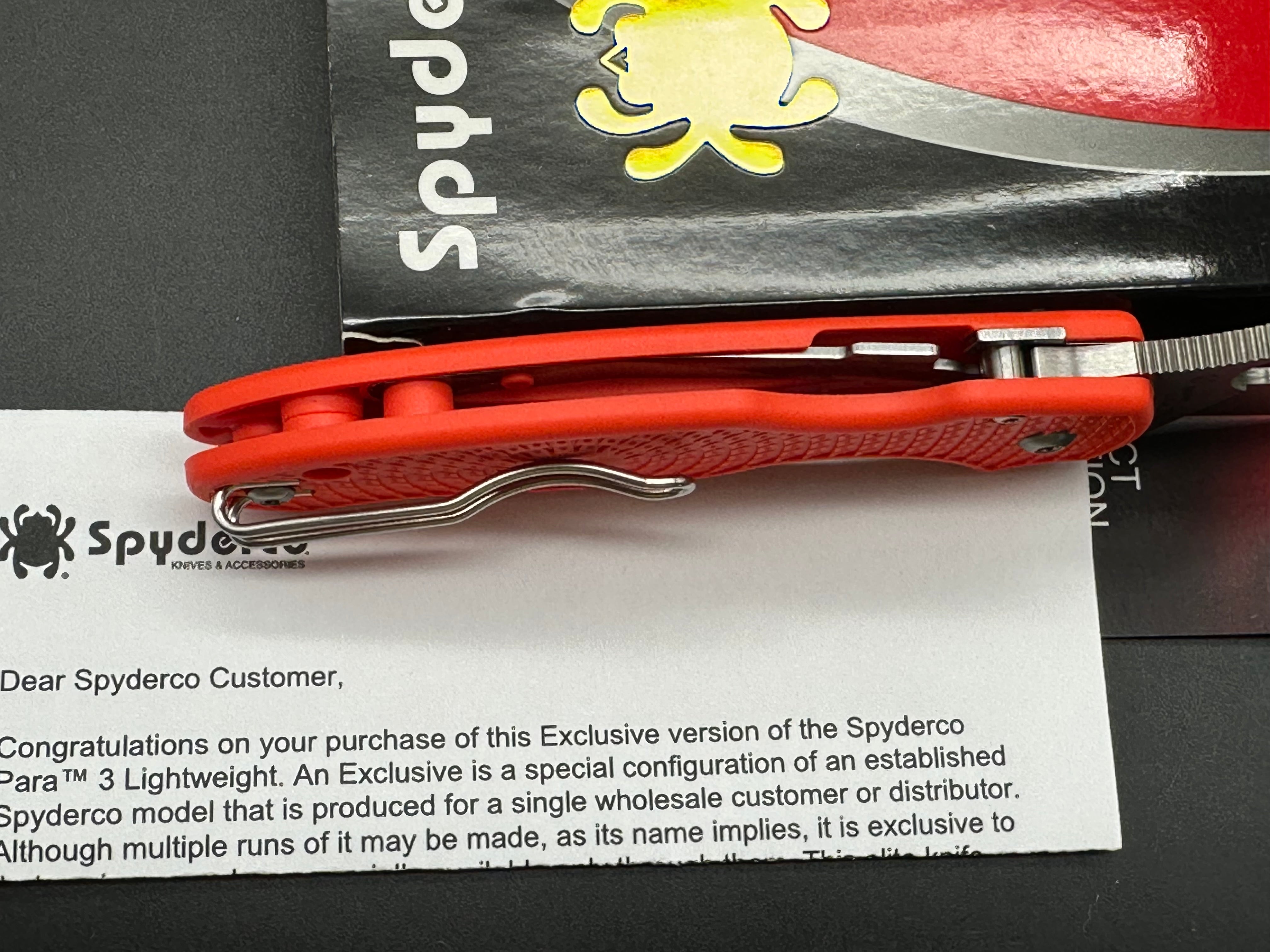 Spyderco Para 3 Lightweight Folding Knife - Cutlery Shoppe Exclusive 2.93