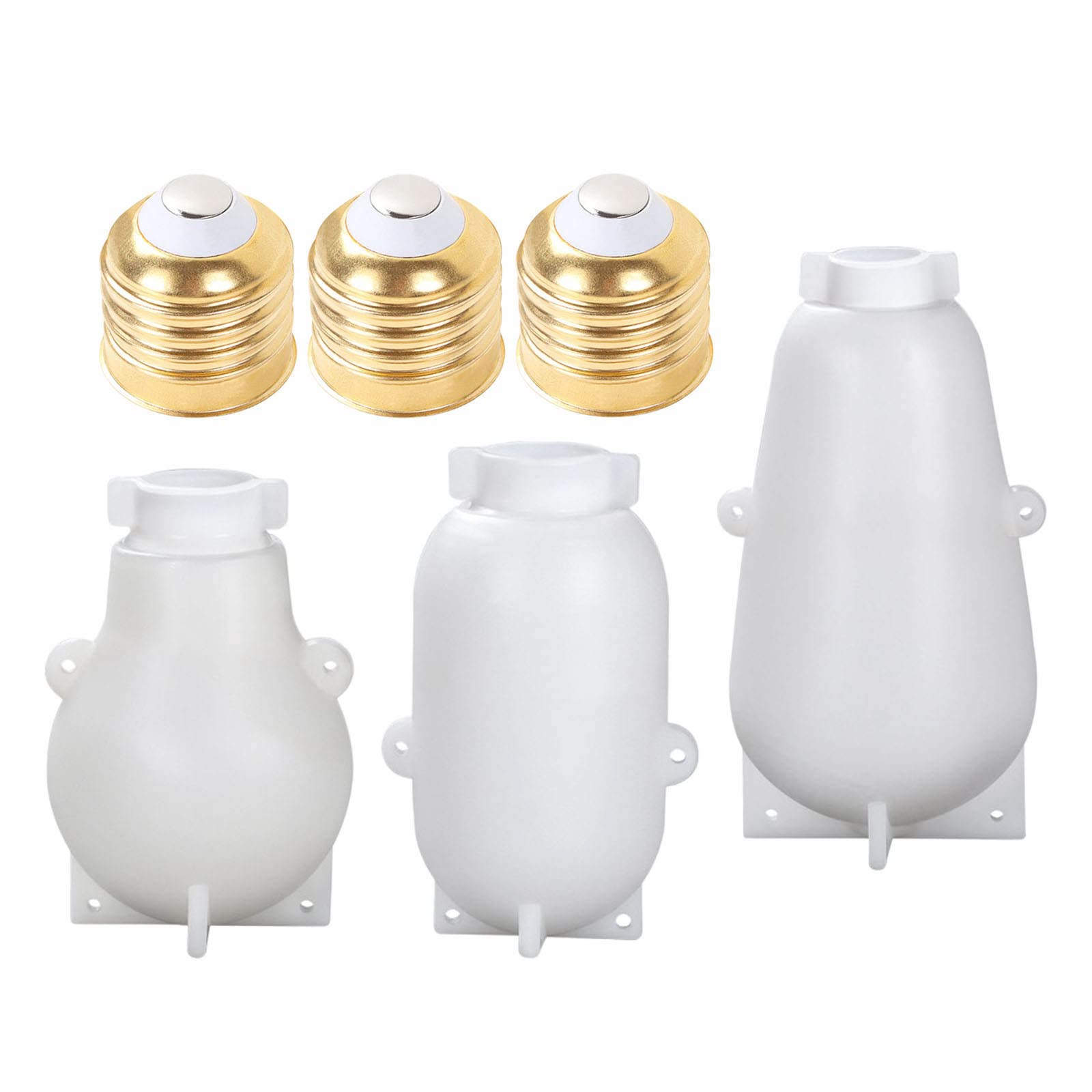 Premium LED Light Bulb Resin Molds Set - 3 Silicone Molds & 3 Caps for DIY Resin Crafts, Epoxy Jewelry Making, Home Decor Projects - Perfect for Candle Holders, Night Lights & Unique Gifts
