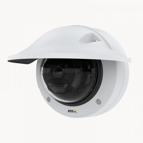 Axis Communications P3255-LVE 2MP Outdoor Security Dome Camera with Night Vision, IP66 Weatherproof - Ideal for Home Surveillance, Business Security & 24/7 Property Monitoring