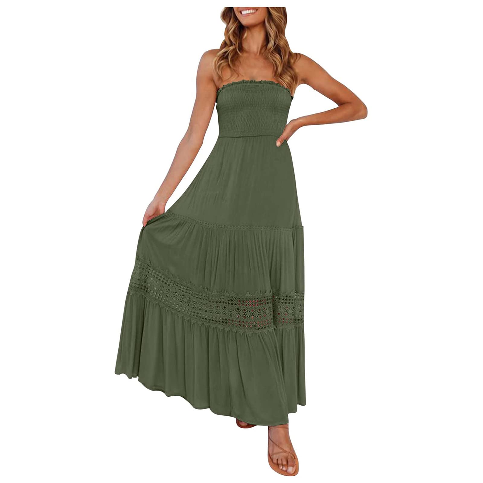 Women's Oversized A-Line Summer Dresses - Sleeveless Flowy Beach Vacation Maxi Dress | Perfect for Beach Getaways, Tropical Vacations & Summer Outings