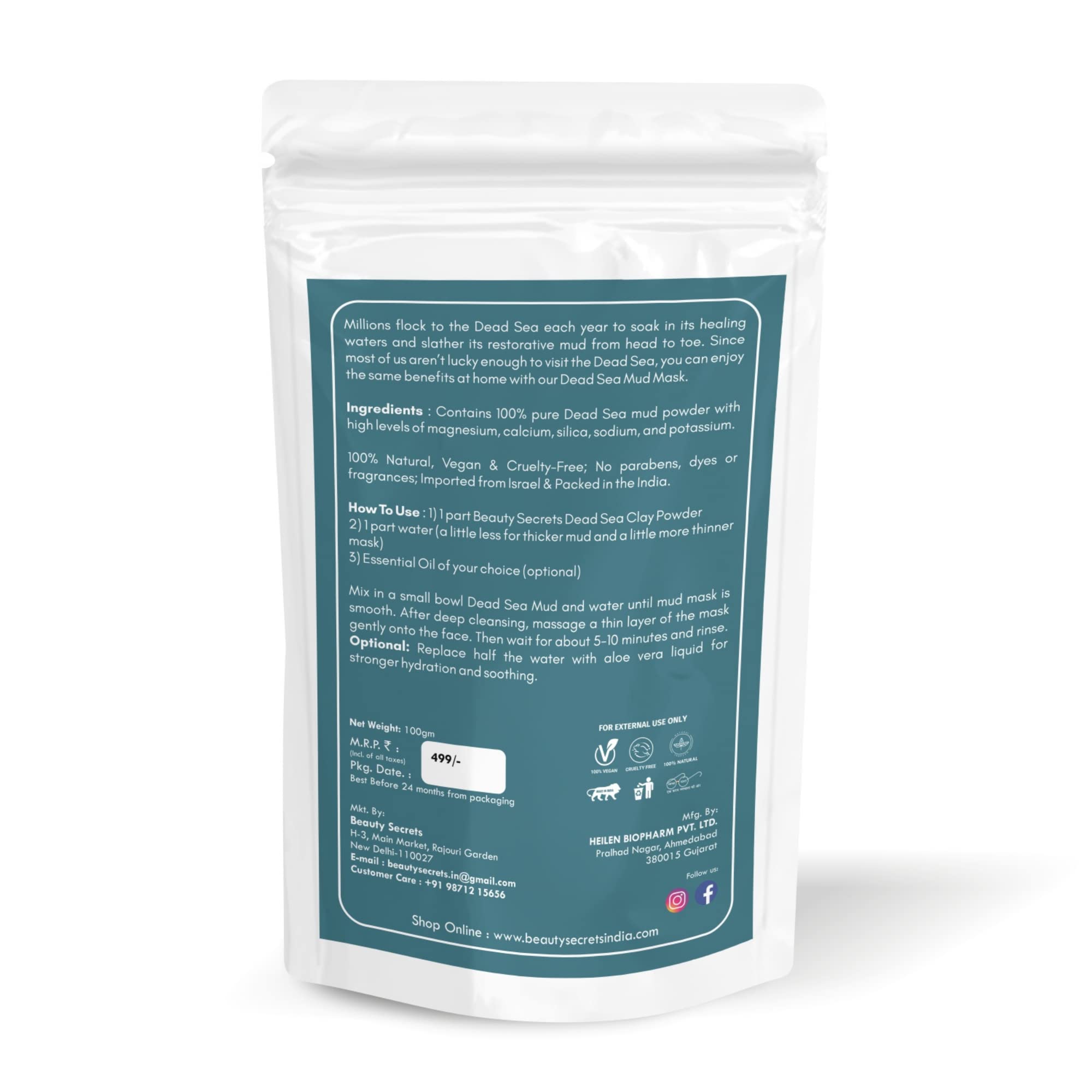 Dead Sea Mud Mask for Face & Body - Natural Pore Minimizer, Acne & Blackhead Treatment for Oily Skin - Deep Cleansing & Detoxifying Facial Mask for Spa Day & Self-Care Routine