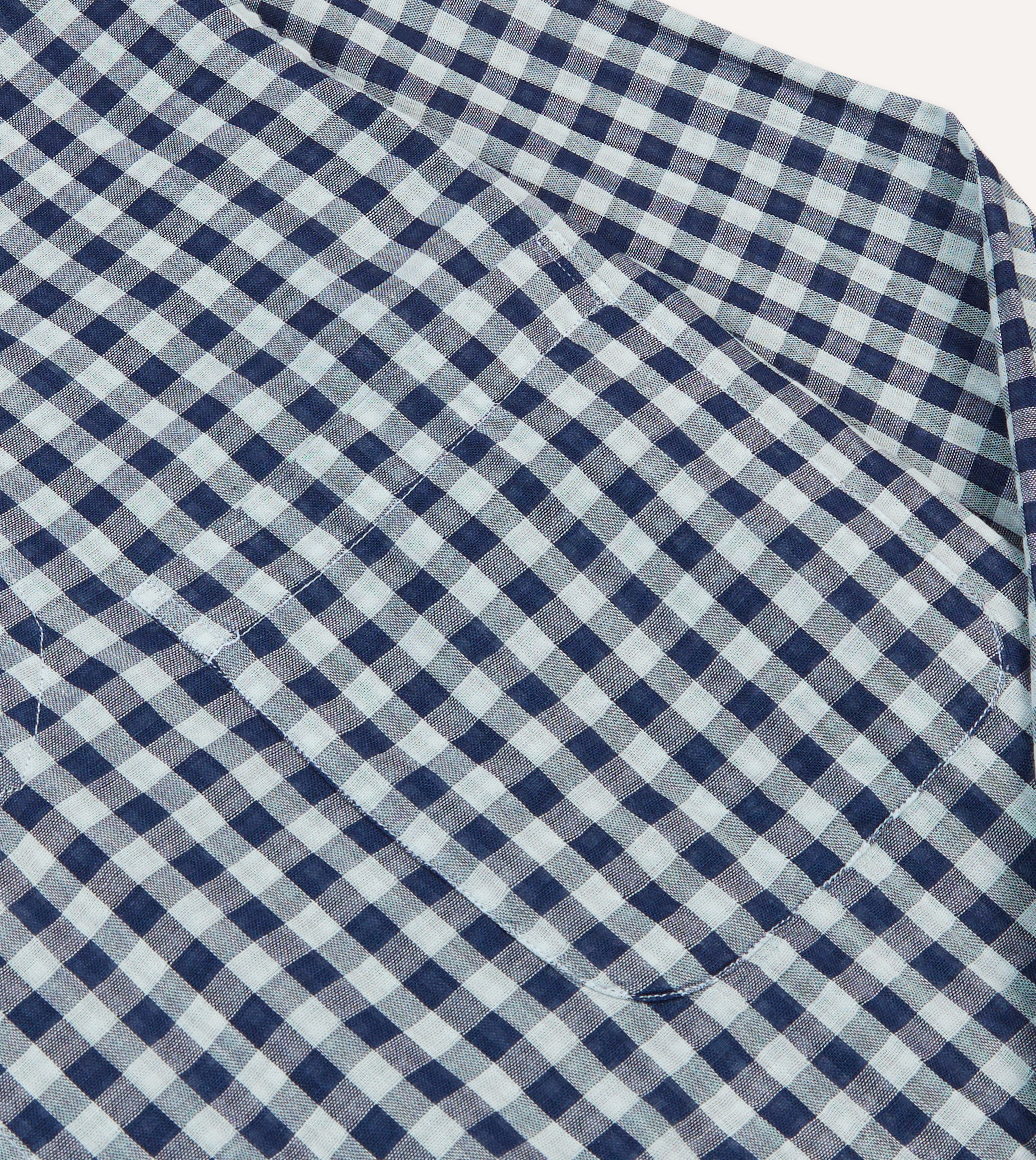 Navy Blue Gingham Cotton Reversible Smock Top - Women's Stylish & Comfortable Kitchen Apron for Cooking, Baking & Gardening