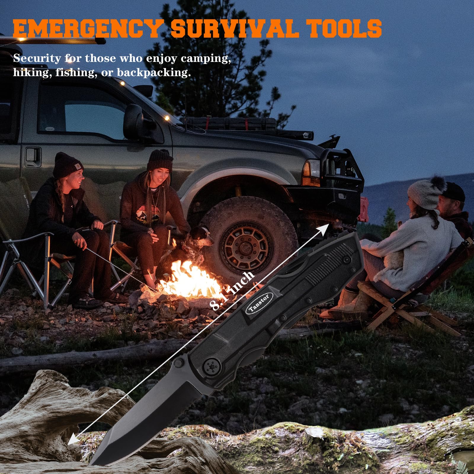 Men's Pocket Knife - Folding Knife for Hiking & Camping Gifts