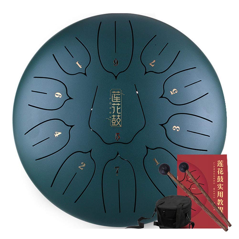 LYRR 11-Note Steel Tongue Drum - 12 Inch Handpan with Mallets & Carry Bag | Percussion Instrument for Meditation, Yoga, Music Therapy & Outdoor Performances