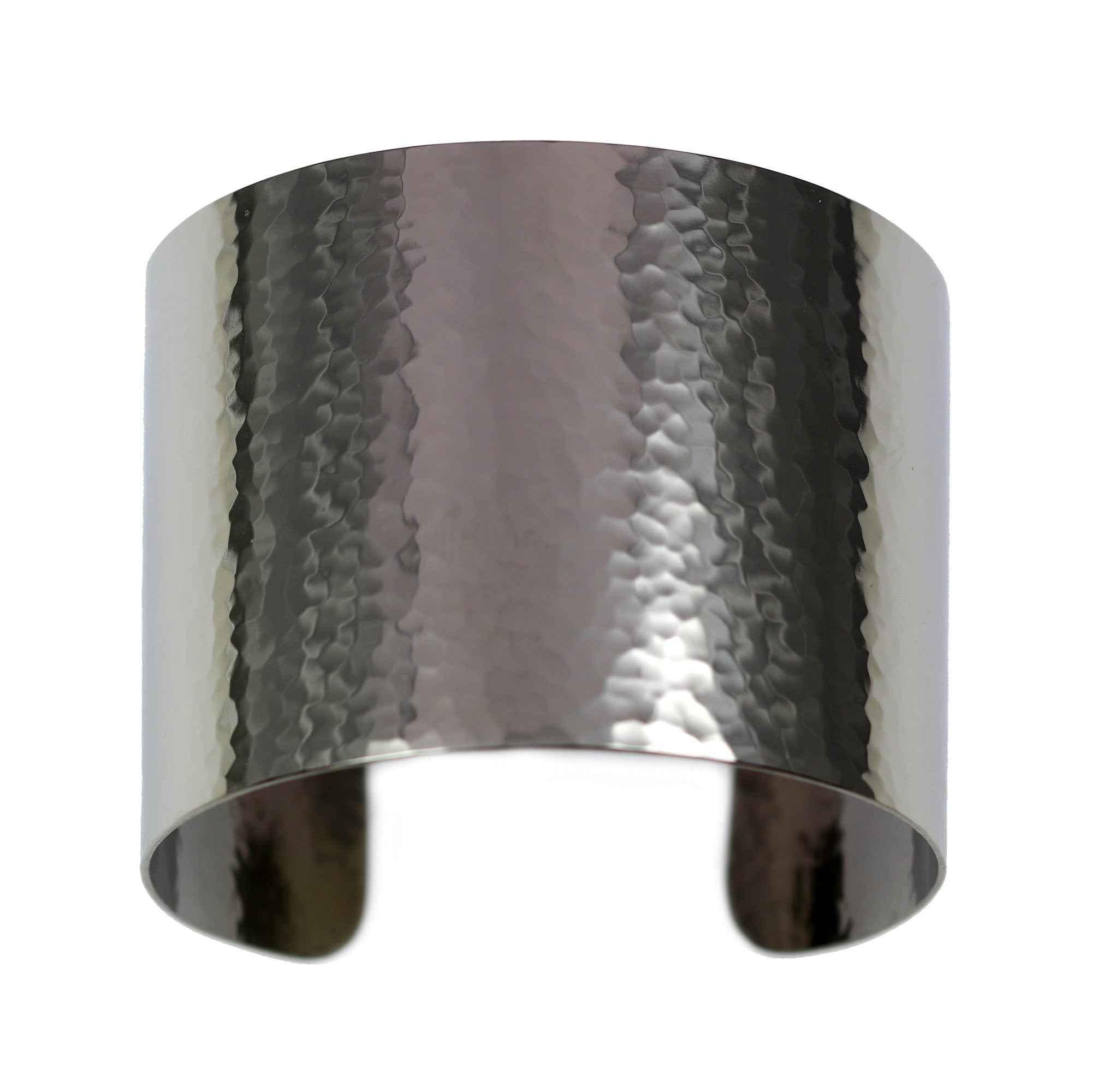 1 3/4 Inch Wide Hammered Stainless Steel Cuff Bracelet for Women - Durable & Hypoallergenic Jewelry Gift for Everyday Wear, Wedding, Party & Special Occasions