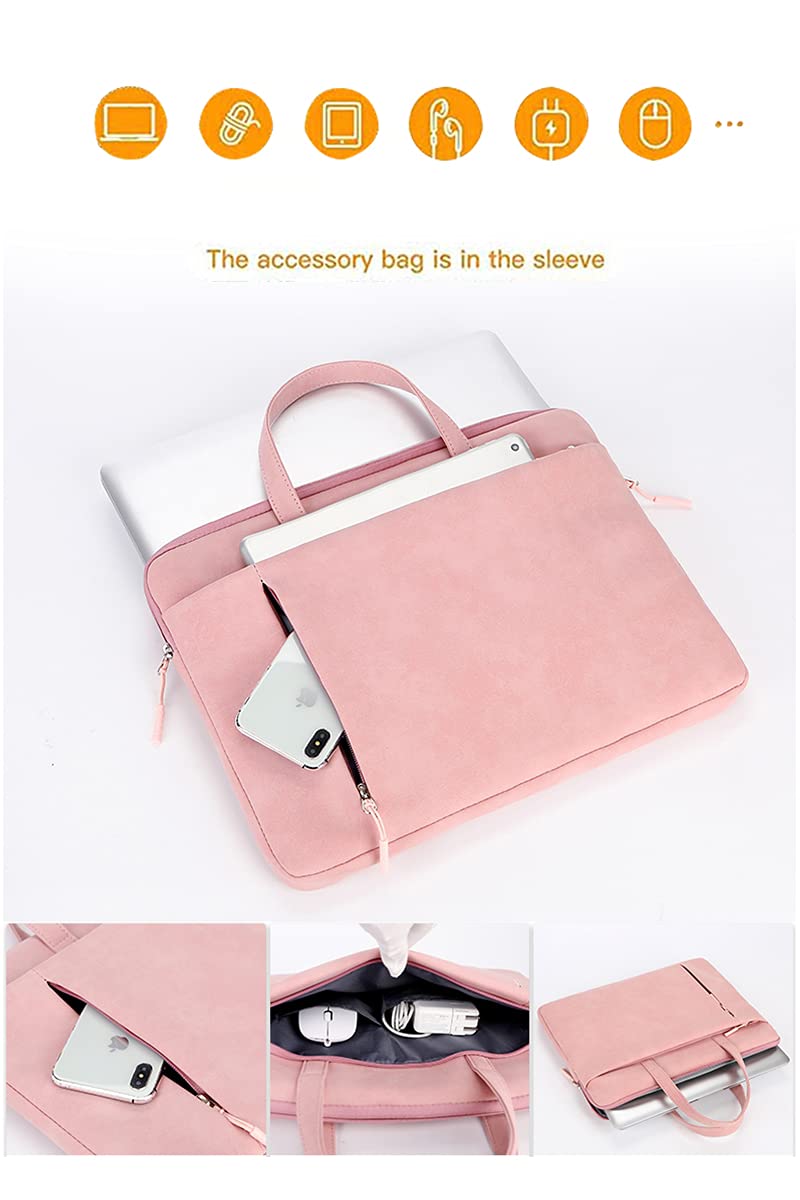 Slim Waterproof 13 Inch Laptop Case with Handle - 360° Protective Laptop Briefcase Bag for MacBook Pro 13.3, MacBook Air & Notebook Computers | Perfect for Business Travel, Commuting & Office Use