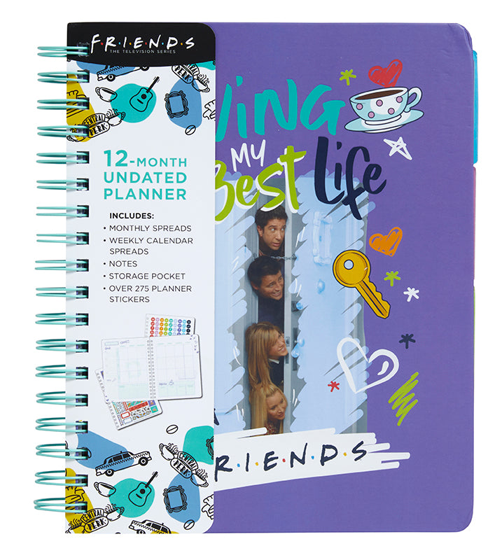 Friends TV Show Themed 12-Month Undated Planner - Perfect for Fans, Students & Office Use