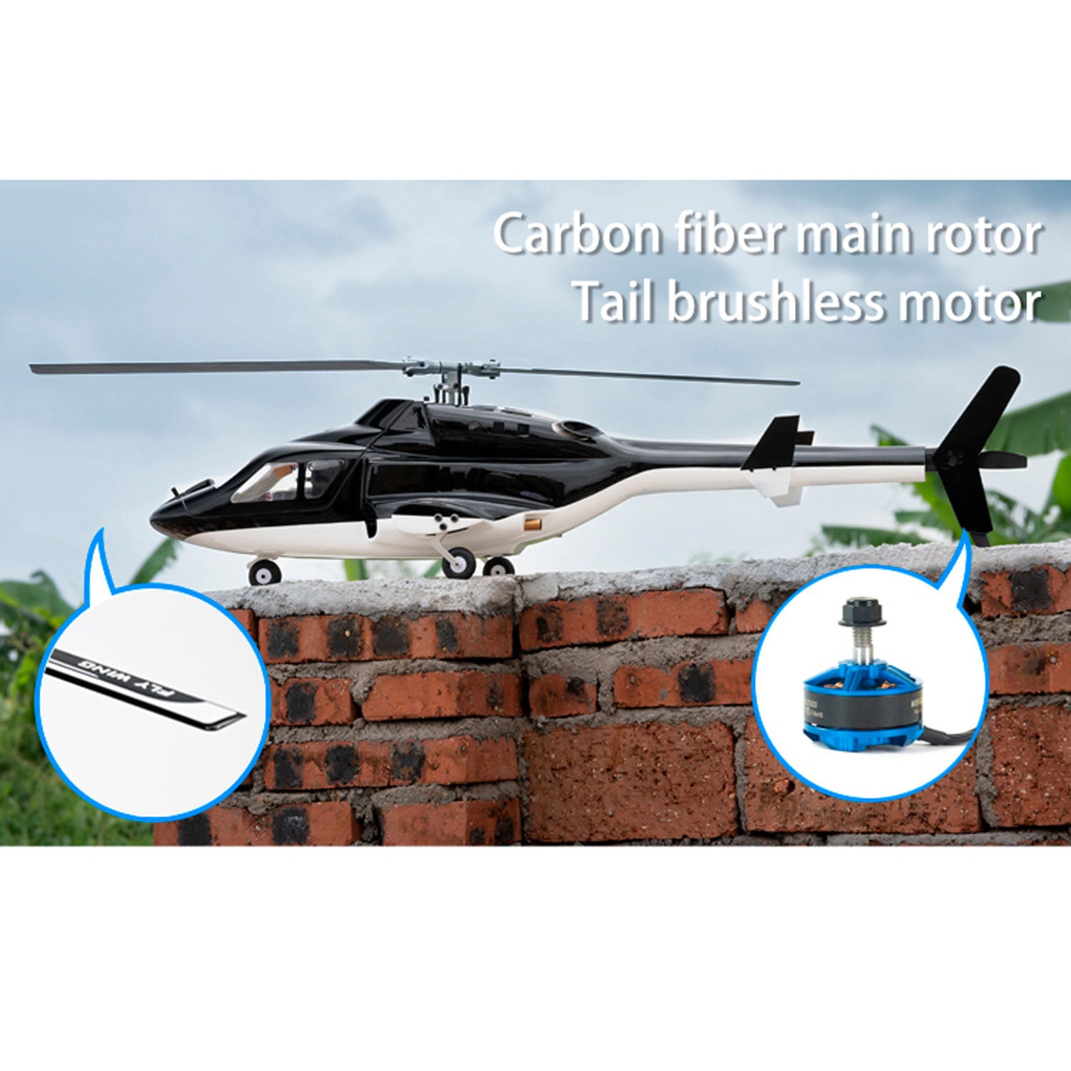 FLYWING RC Scale Smart Helicopter RTF Drone with GPS & Altitude Hold - 88x29x30cm 4kg Ready-to-Fly Radio Control Toy for Adults - Perfect for Aerial Photography, Outdoor Adventures & RC Hobbyists