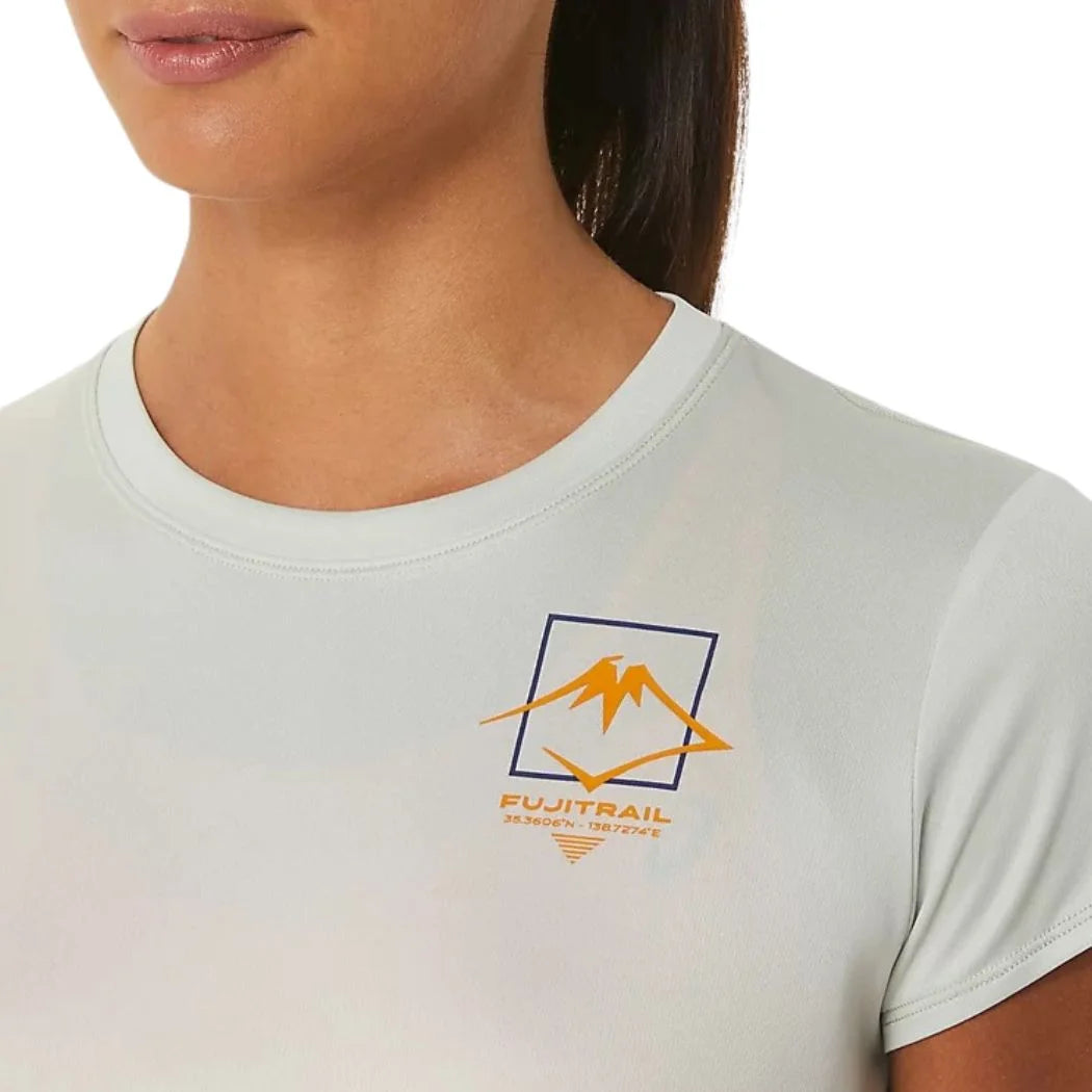 ASICS Fujitrail Logo Women's Running T-Shirt - Lightweight Moisture-Wicking Workout Top for Trail Running & Outdoor Activities