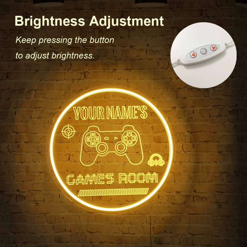 Custom Personalized Dimmable LED Neon Sign for Gaming Room - 16