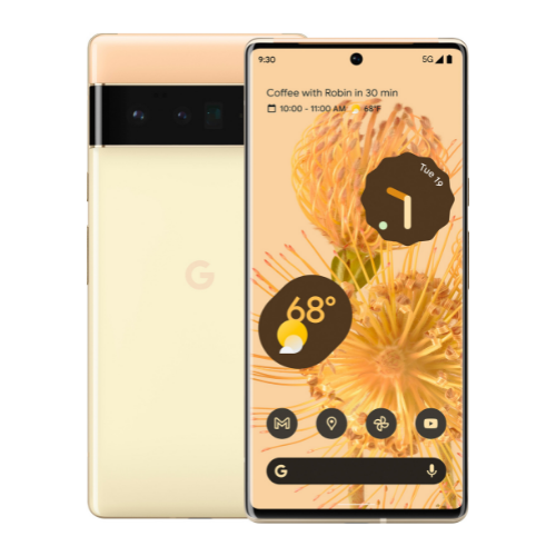 Google Pixel 6 Pro Unlocked Smartphone - 128GB Storage, Cloudy White Color | Premium Android Phone for Photography, Gaming & Productivity