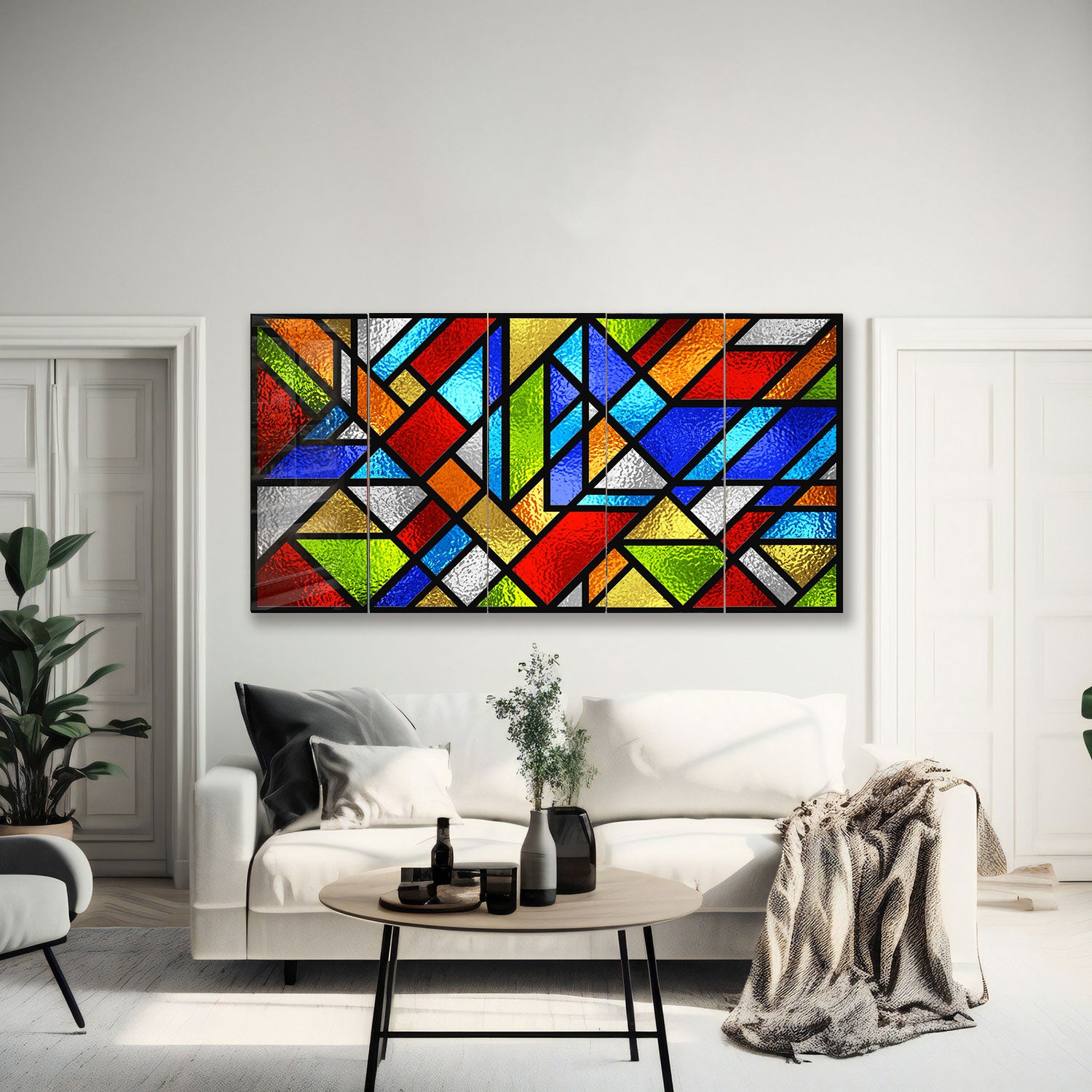 Vibrant Stained Glass Window Decals - Colorful Shapes for Home Decor, DIY Crafts & Party Decorations | Perfect for Windows, Doors, Walls & Gifts