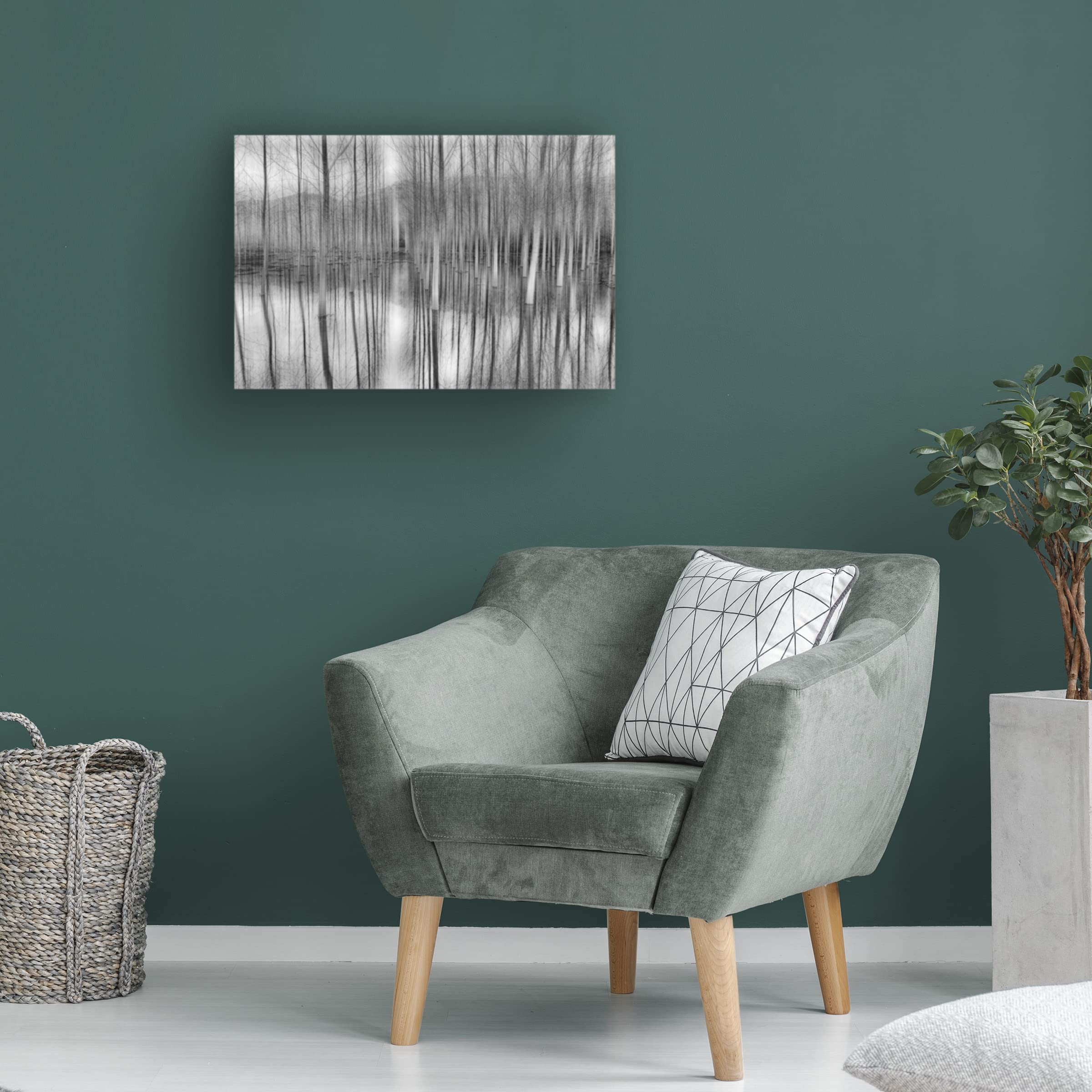 Trademark Fine Art 'Reflections' Canvas Wall Art by Fran Osuna - Modern Abstract Painting for Living Room, Bedroom & Office Decor
