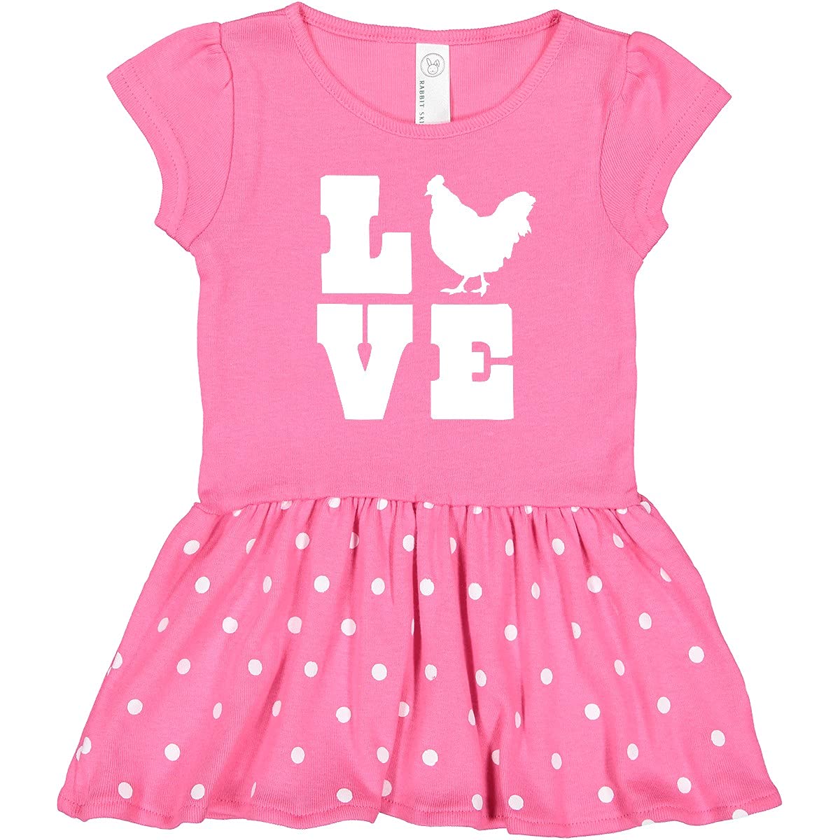 Inktastic Love Chickens Toddler Dress - Cute Chicken Print Girls Outfit for Toddlers 1-3 Years | Playdate, Birthday Party & Casual Wear