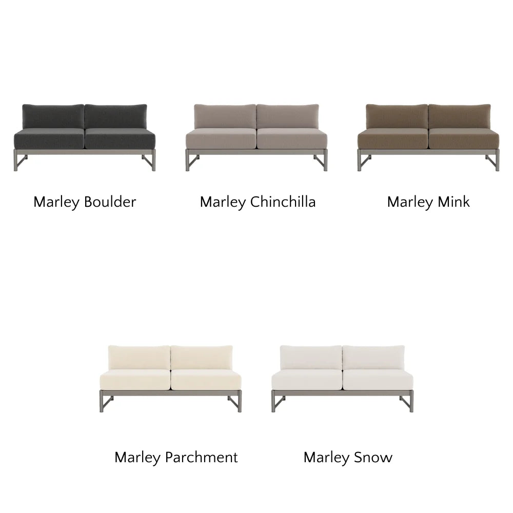 Breeze XL Outdoor 2-Seat Armless Sofa - Waterproof Patio Furniture for Garden, Poolside & Balcony Relaxation