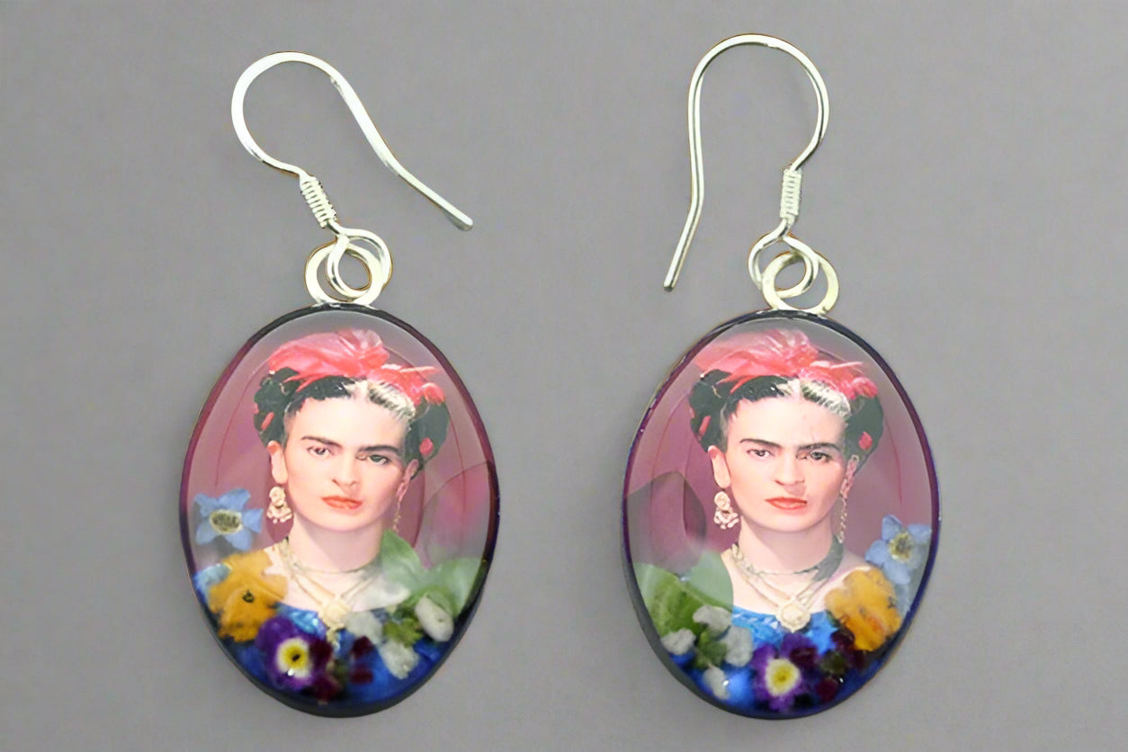 Sterling Silver Frida Flower Earrings - Elegant Floral Dangle Earrings for Women, Perfect for Weddings, Parties & Everyday Wear