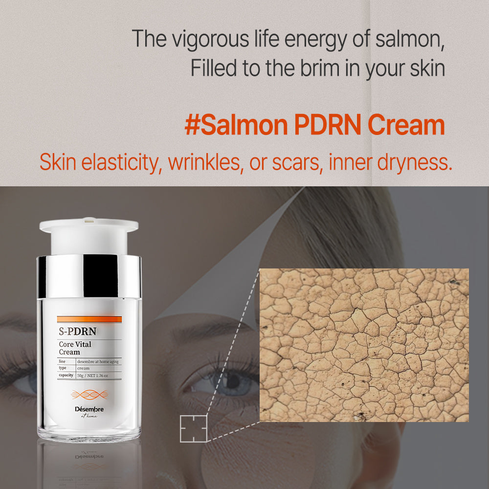 Desembre S PDRN Core Vital Cream 50g - Anti-Aging Face Moisturizer with PDRN for Wrinkles & Hydration | Perfect for Daily Skincare Routine & Night Care