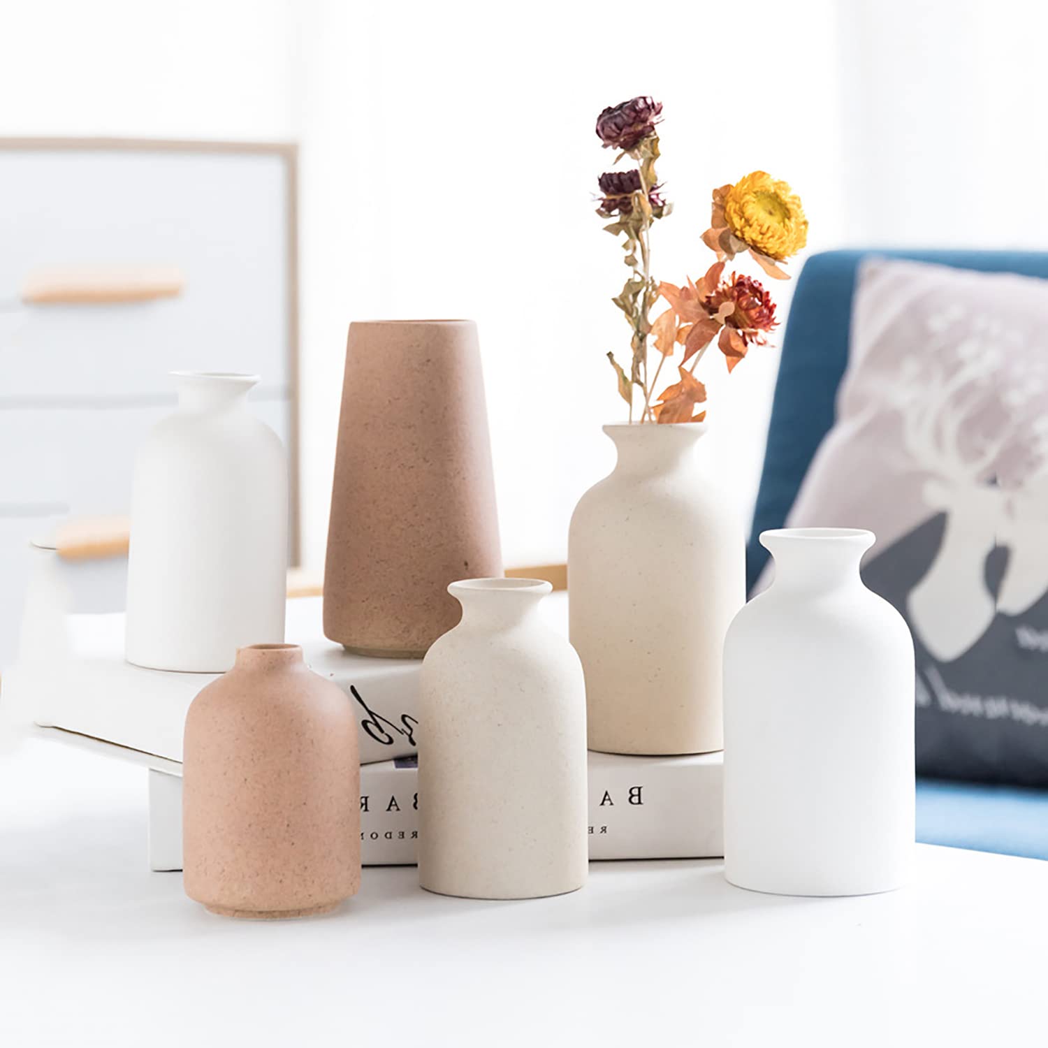 Hirdbrote 2-Piece Small Ceramic Vases Set - 5.5