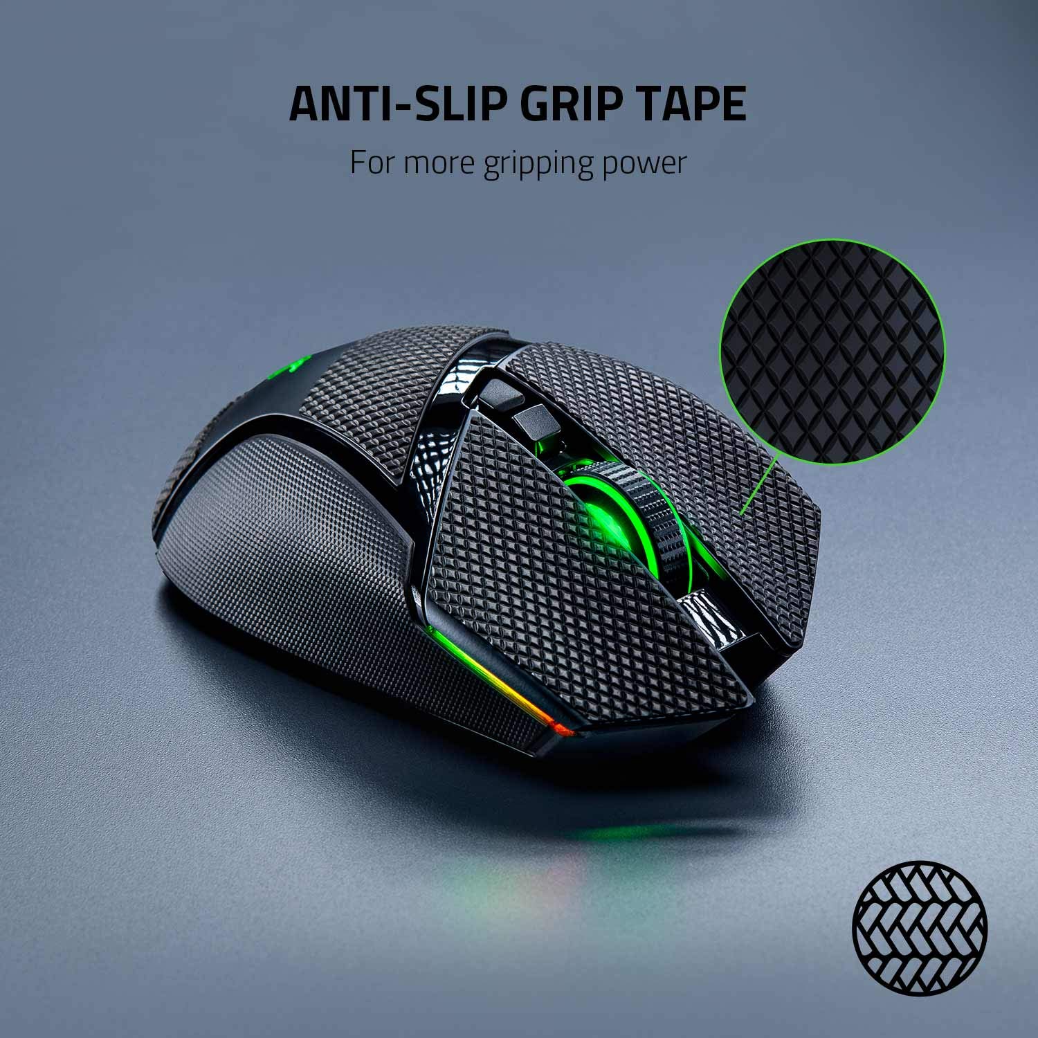 Razer Basilisk Ultimate HyperSpeed Wireless Gaming Mouse with Grip Tape - Ergonomic RGB Gaming Mouse for PC, Mac - Perfect for FPS, MOBA & Esports Gaming