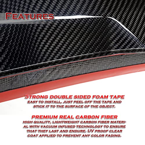 HYPERSPEED Real Carbon Fiber Rear Roof Spoiler for Audi A5 S5 RS5 Coupe 2017-2021 | High-Performance Window Visor Wing | Car Exterior Mods & Body Kit Upgrade | Enhances Aerodynamics & Sporty Look for Street Racing & Show Cars
