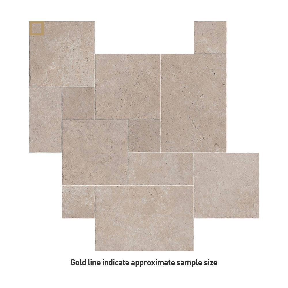 Oslo Taupe French Pattern Outdoor Porcelain Tile - Durable & Stylish Patio Flooring for Gardens, Pool Decks & Backyard Landscaping