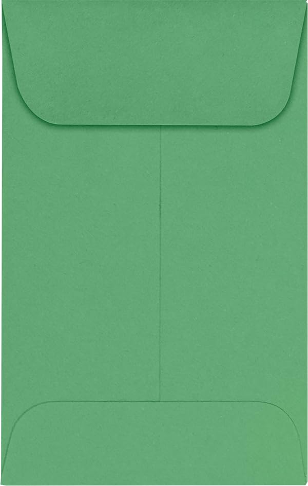 Custom Printed #1 Coin Envelopes 250 Pack - Personalized with Address/Logo - 2.25