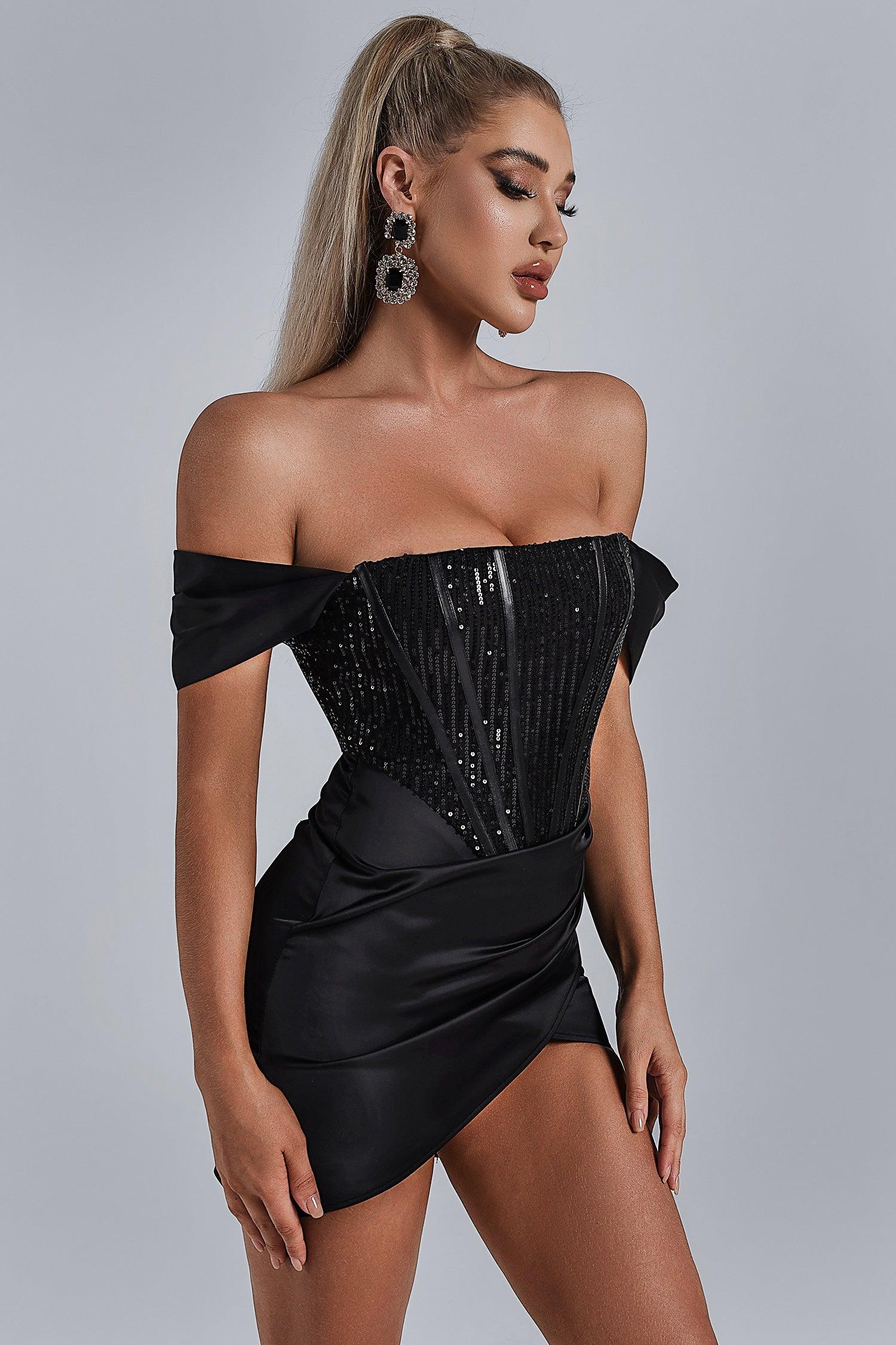 Nadia Off Shoulder Mini Dress - Sexy Summer Bodycon Dress for Women, Perfect for Date Night, Party & Vacation