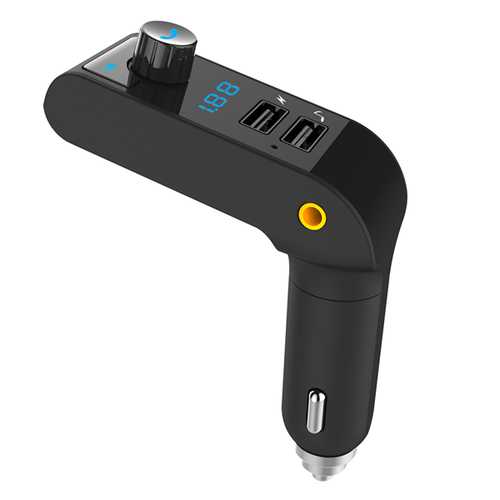 Bakeey LED Bluetooth Car Kit - Hands-Free Calling, TF Card & USB Music Player, Fast Car Charger for iPhone, Android Phone & Tablet - Perfect for Road Trips & Commuting