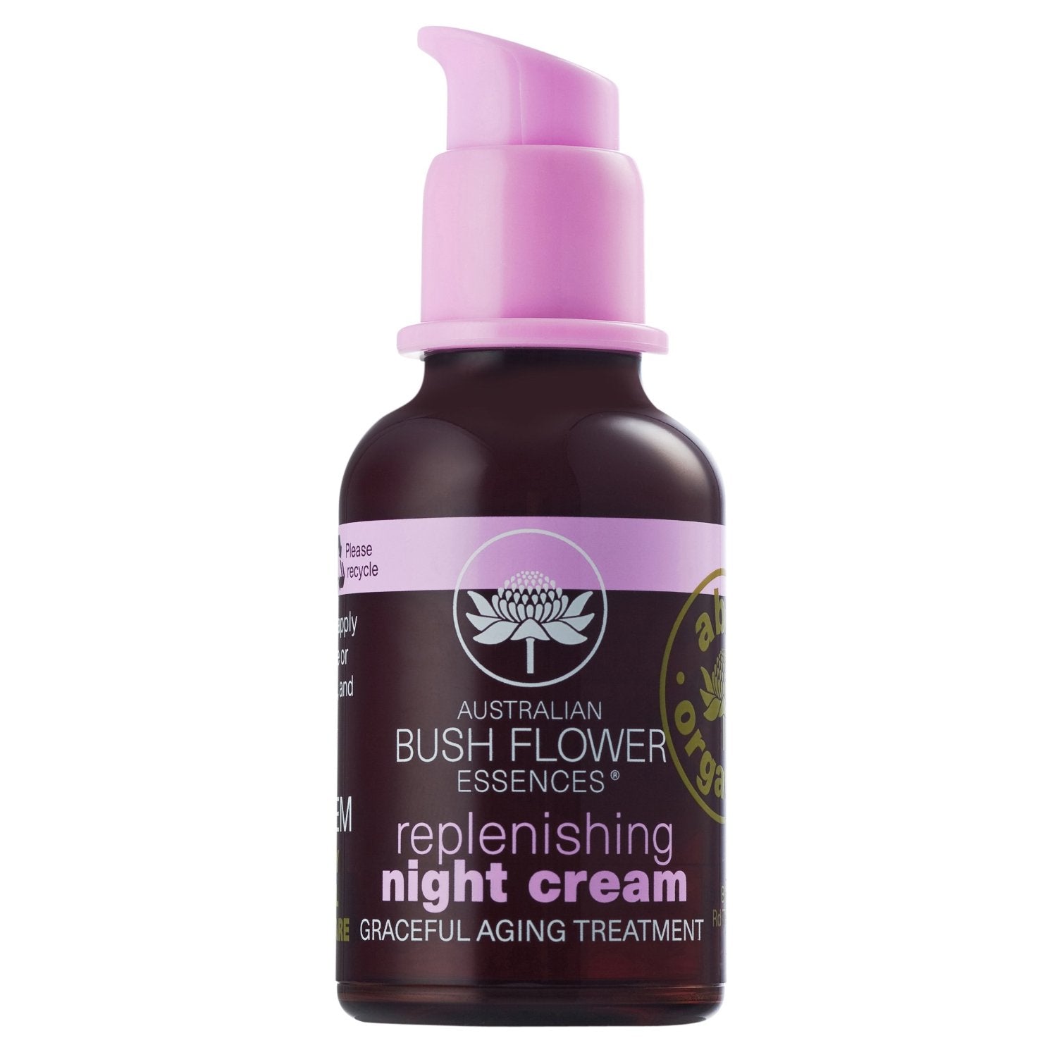 Australian Bush Flower Replenishing Night Cream - Hydrating Anti-Aging Face Moisturizer for Dry Skin | Perfect for Nighttime Skincare Routine & Post-Cleanse Hydration
