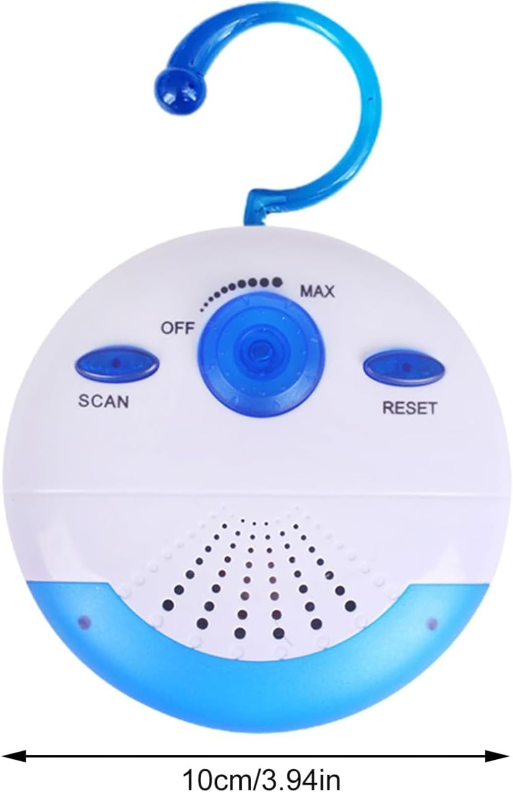 Waterproof Shower Radio with FM, Portable Bluetooth Speaker for Bathroom, Pool & Outdoor Use - Splashproof, Compact Design with Hook for Hanging